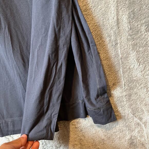 Peruvian Connection Women’s Sz Medium Gray Long Sleeve Dress Side Slits - Picture 3 of 6